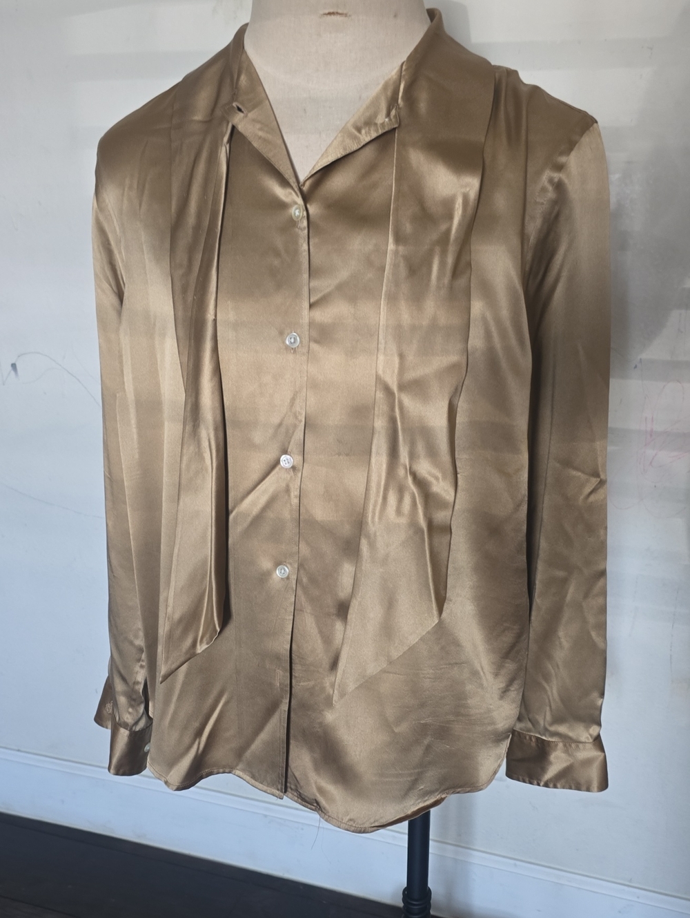 Ralph Lauren Silk Blouse in Champagne
